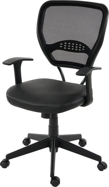 Proregal Profi-Bürostuhl Detroit Chefsessel in Schwarz aus Kunstleder mit Armlehnen, H x B x T: 108 x 72 x 59 cm, Sitzhöhe: 46 cm, belastbar bis 150 kg - Bild 1