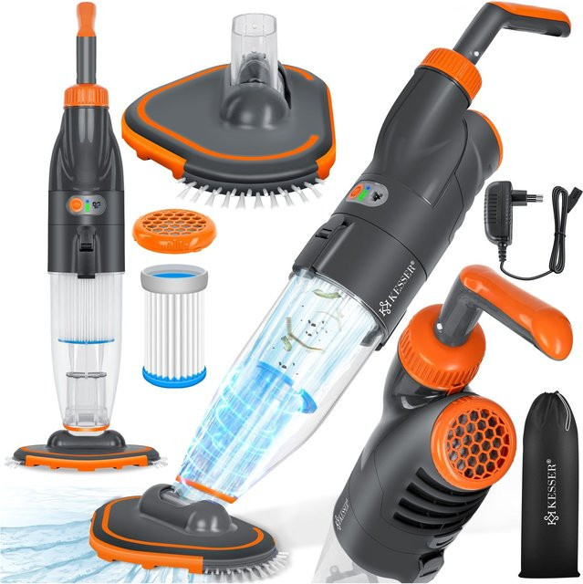 KESSER Akku Poolsauger kabelloser elektrischer Pool Bodensauger mit 2-Geschwindigkeits-System, Filter und Abdeckung - Bild 1