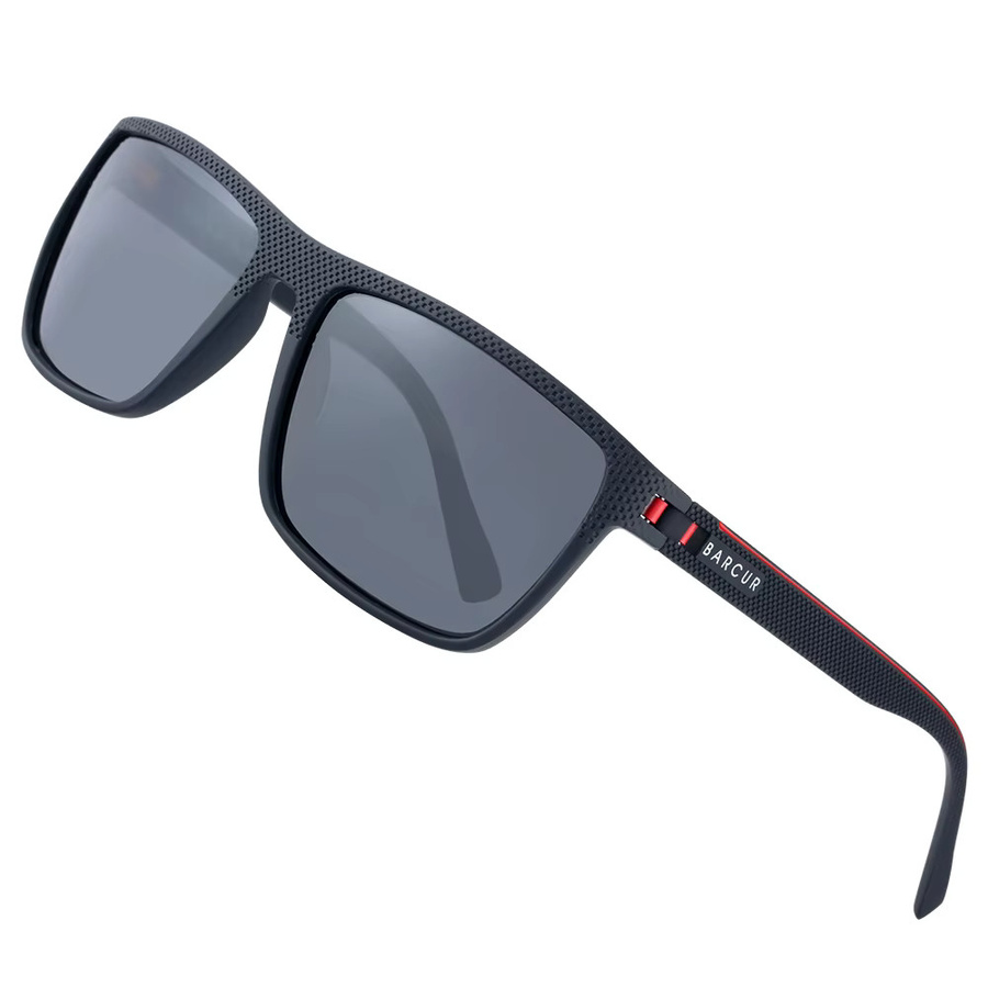 BARCUR Sonnenbrille, Vollrand, quadratisch, Kunststoff, schwarz - Bild 2