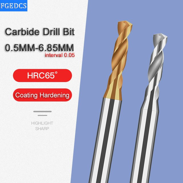 Hochleistungs Wolframcarbid Bohrer für Aluminium und Metallbearbeitung mit Beschichtung, Durchmesser: 0,5-6,8 mm - Bild 1