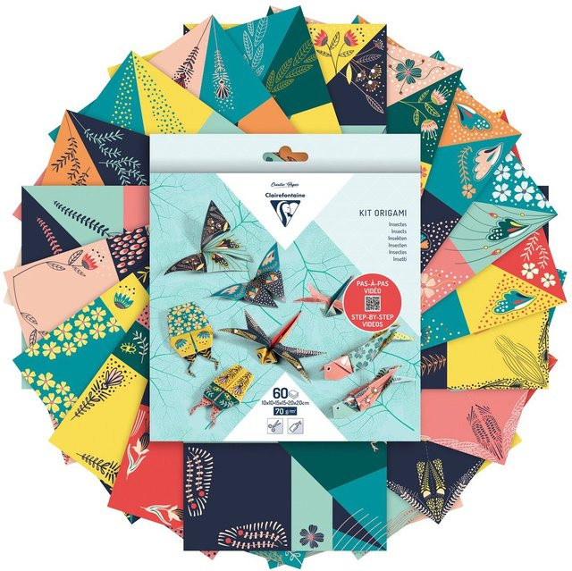 Clairefontaine Faltpapier-Sortiment Insekten in Multicolor - Bild 1