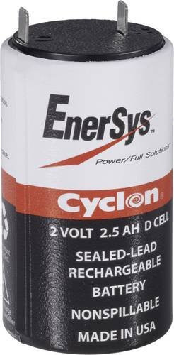 EnerSys Hawker Cyclon D 0810-0004 Bleiakku 2V 2.5Ah Blei-Vlies AGM mit Flachstecker 4.8mm Durchmesser: 34 mm, Höhe: 68 mm - Bild 1