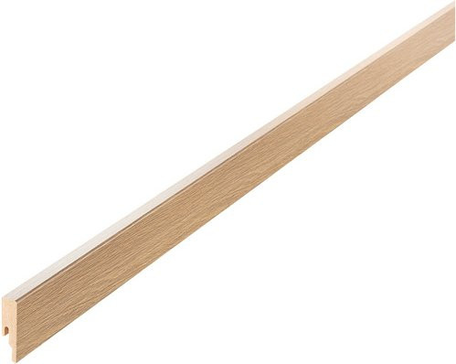 MODERNA Sockelleiste modern in Holzoptik Eiche braun aus MDF und Kunststoff, L: 238 cm, H: 6 cm, T: 1,6 cm - Bild 1