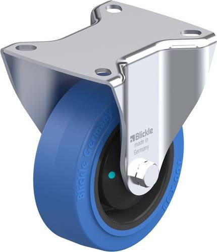 Blickle Bockrolle B-POEV 100KAD-SB in Schwarz und Blau, Rad-Durchmesser: 100 mm, Tragfähigkeit: 200 kg - Bild 1