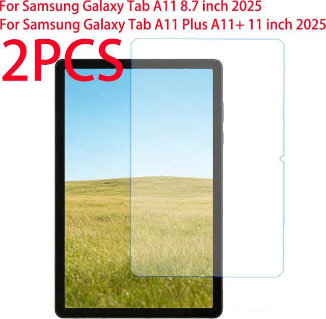 2 Stück Hot Pada Displayschutzfolie aus gehärtetem Glas für Samsung Galaxy Tab A11 Plus 8,7 Zoll 2025, transparent - Bild 1