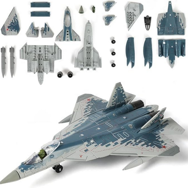 ZOCO SU-57S Militärmodell Flugzeug, Kunststoff, Maßstab 1:72 - Bild 1