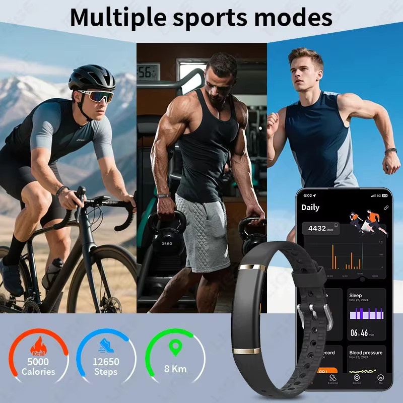 LIGE Fitness Tracker Smartband in Schwarz mit Herzfrequenz- und Schlafüberwachung, wasserdicht, kompatibel mit Android und iOS - Bild 2