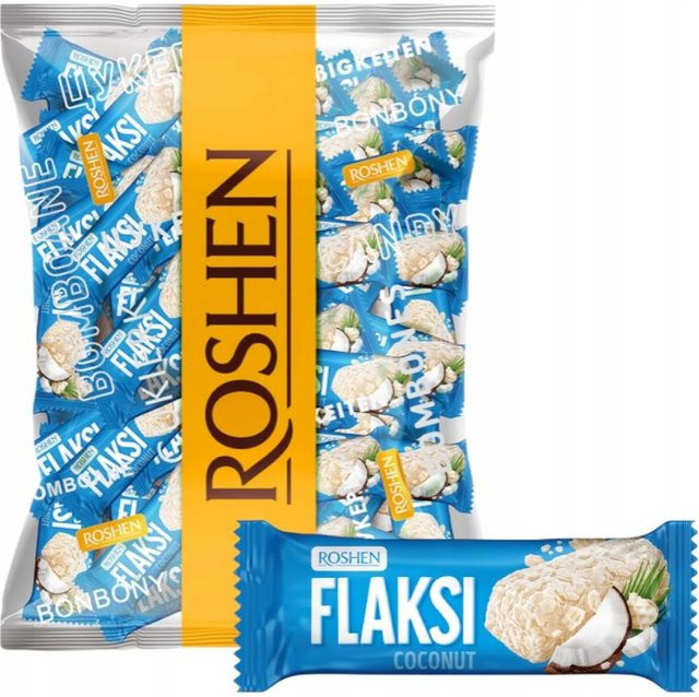 Roshen Kokos-Waffel-Bonbons FLAKSI 500 g - Bild 1