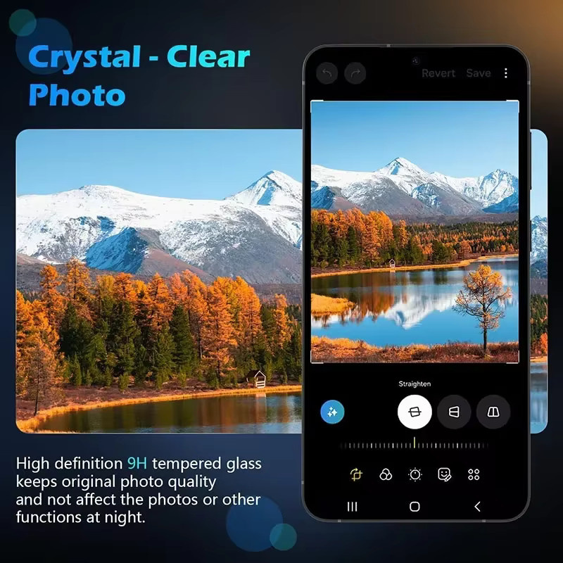 Anti-Fingerprint Gehärtetes Glas Kamera-Linsenschutz für Samsung Galaxy S26 Ultra, S25, S24, S23 Ultra und FE Plus, Transparent - Bild 4