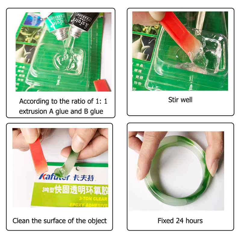 Kafuter Epoxidkleber AB transparent, superstarker Klebstoff für Metall, Glas, Keramik, Schmuck und Kunststoff, 20 g - Bild 4