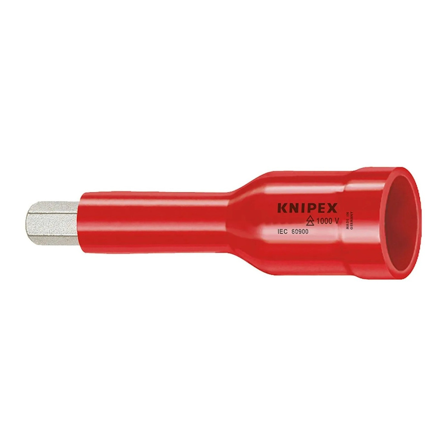 Knipex Steckschlüsseleinsatz 6,00 mm mit 1/2 Zoll Antrieb aus Stahl in Rot - Bild 2