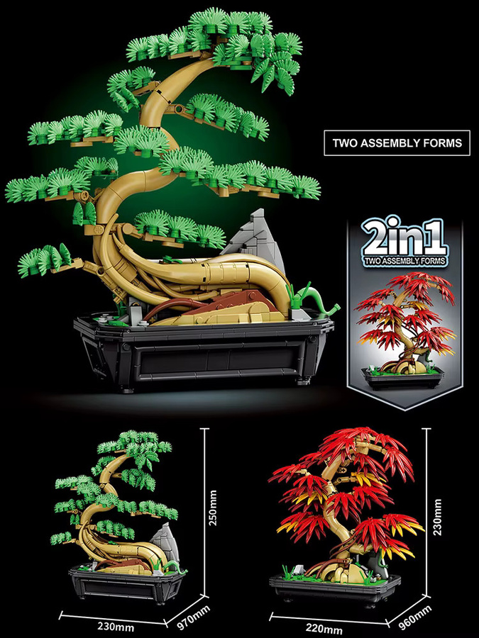 FINGERROCK Gast-Gruß Kiefer Bonsai 2in1, Bausteine, 1.023 Teile, ab 8 Jahren - Bild 5