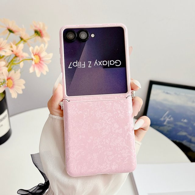 Dopamin Farbpalette Scharnierschutz Handyhülle für Samsung Galaxy Z Flip 7 FE 6 5G in Pink - Bild 1