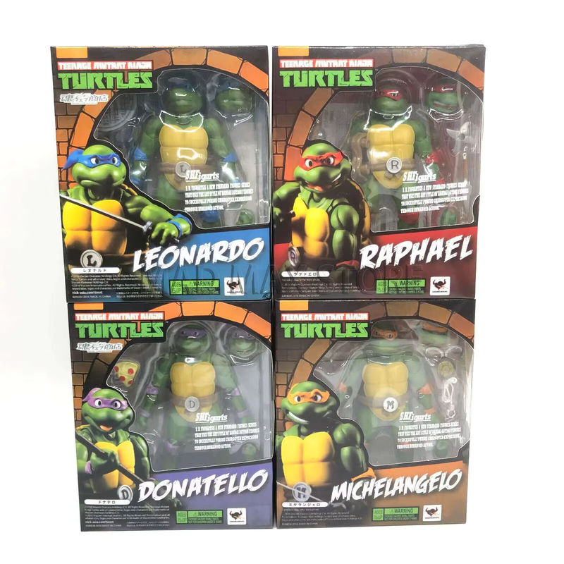 Bandai TMNT Ninja Actionfigur aus PVC, mehrfarbige Turtle Anime Figur, Höhe: 15 cm - Bild 6