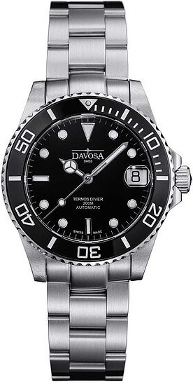 Davosa Armbanduhr Ternos Medium Automatic, Edelstahl, Schwarz, 36,5 mm, Damen - Bild 1