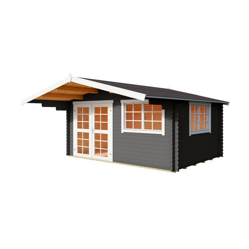 Mr. GARDENER Gartenhaus England aus Holz in Grau, B/H/T: 424,6 x 245 x 445 cm - Bild 2
