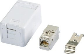 BTR NETCOM Anschlussbox APZ 1P mit C6A Keystone Modul REG-APL 180 in Weiß - Bild 1