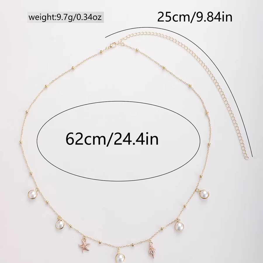 Lush Glam Bauchkette, vergoldet, Perle, Damen - Bild 2