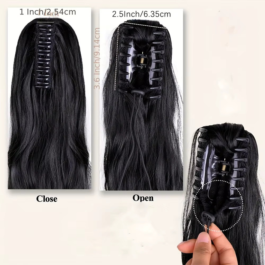 Manetique Pferdeschwanz, 24 Zoll, gewellt, synthetisch, Damen - Bild 4