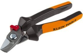Klein Tools VDE Kabelschere mit Federverschluss in Orange, Länge: 180 mm - Bild 1