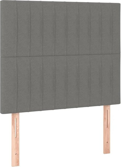 vidaXL LED Kopfteil Dunkelgrau mit USB-Ladeanschluss und integrierter Beleuchtung, B/T/H: 100 x 5 x 128 cm - Bild 1