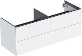 Geberit Waschtischunterschrank One in Weiß hochglanzlackiert, B/T/H: 133,2 x 50,4 x 47,0 cm - Bild 1