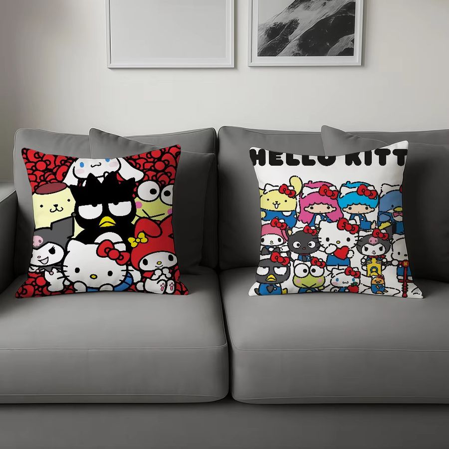 Sanrio K-Kitty und K-Kuromi weicher Kissenbezug Multicolor für Sofa und Wohnzimmer - Bild 4