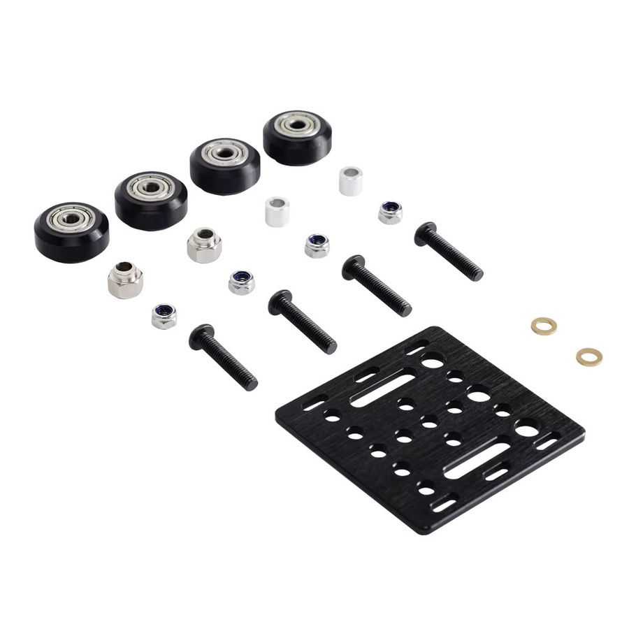 Mega V-Gantry Gleitplatten-Set mit Riemenscheiben für 2020 V-Nut-Aluminiumprofile, Schwarz - Bild 4