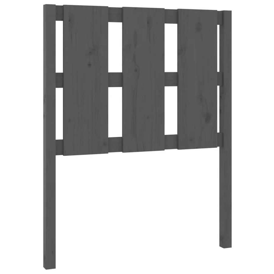 vidaXL Kopfteil aus Massivholz Kiefer in Grau, B/T/H: 80,5 x 4 x 100 cm - Bild 2