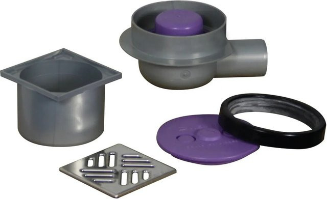 Qboard Ablauf Drain waagerecht Pipe in Grau - Bild 1