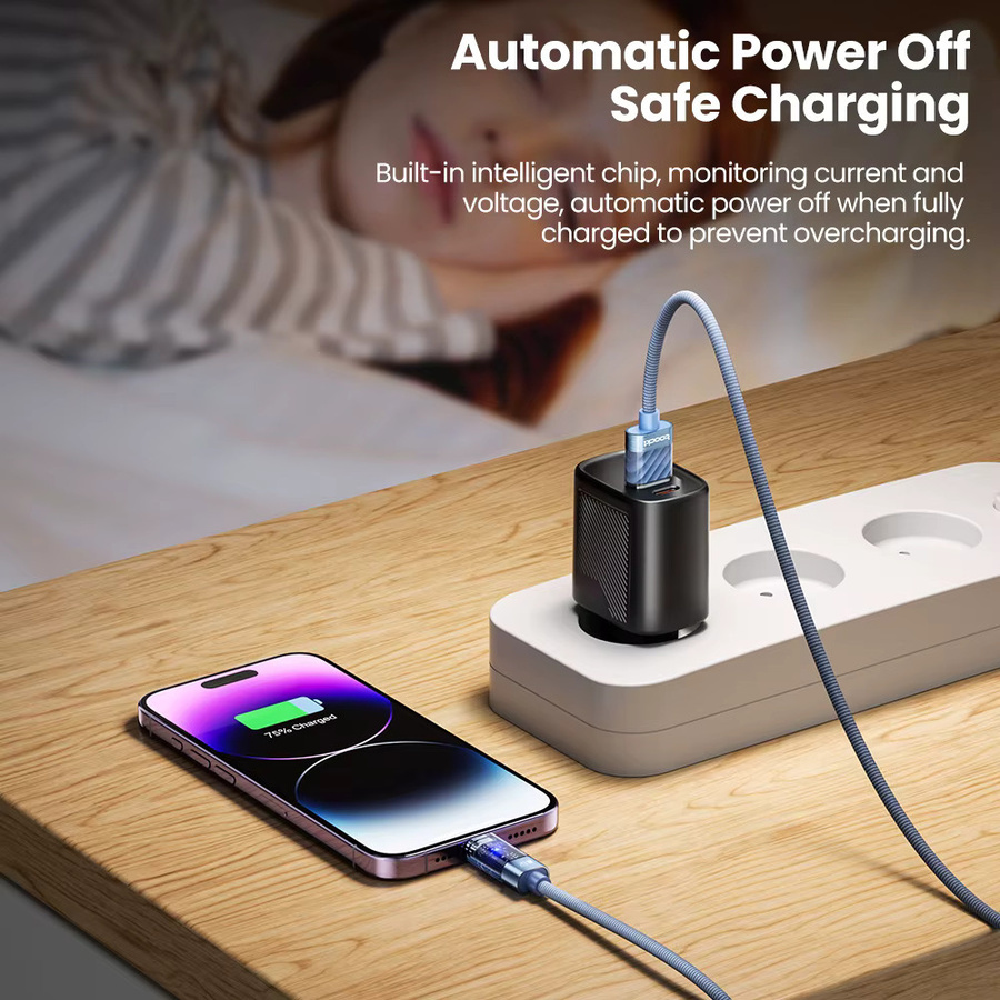 Toocki USB-A auf Lightning Schnellladekabel für iPhone und iPad in Grau - Bild 4