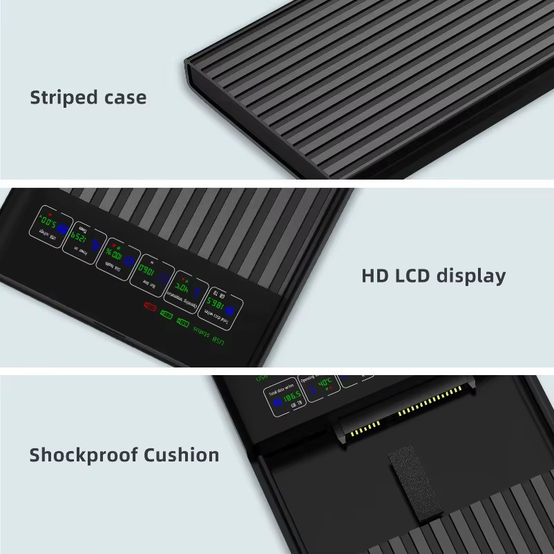 VIKEFON HDD SSD Gehäuse 2,5 Zoll SATA USB 3.1 Box in Schwarz für PC und Laptop mit 6 Gbit/s - Bild 5