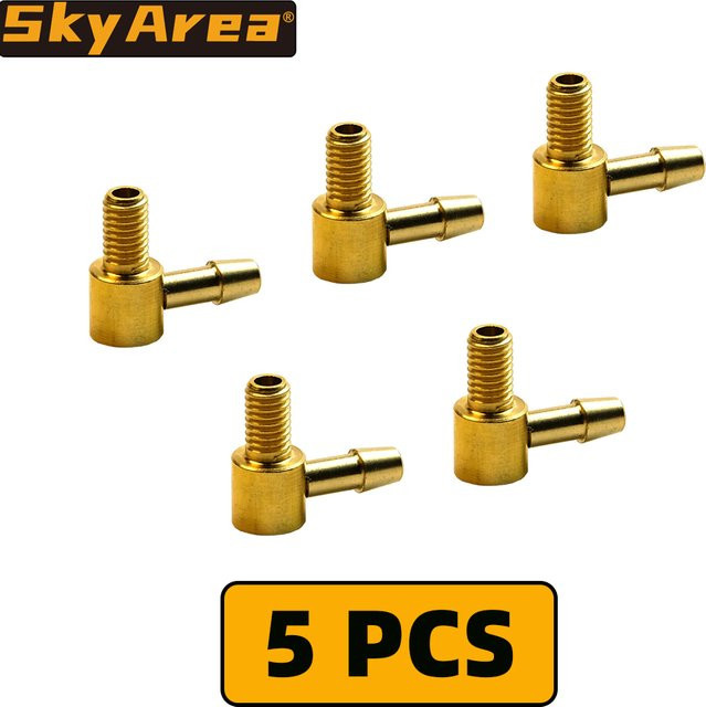 SKYAREA Kupfer Wasser Düse 90 Grad L Typ, 5-teiliges Set, Metall - Bild 1