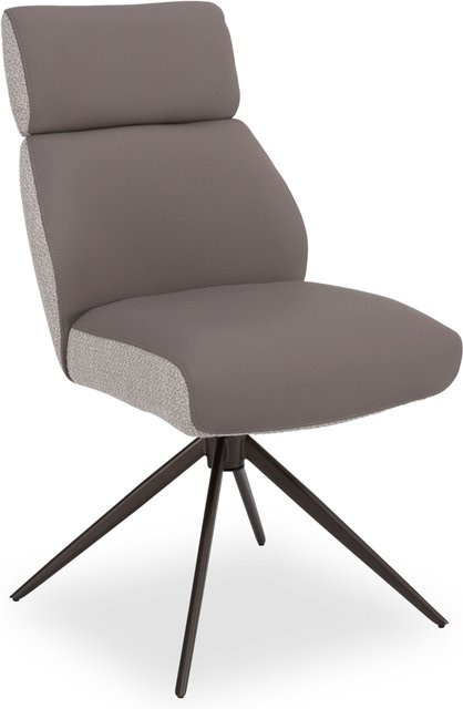 Polsterstuhl HARPER DUNDEE in Beige und Grau mit Metallgestell für dein Esszimmer - Bild 1