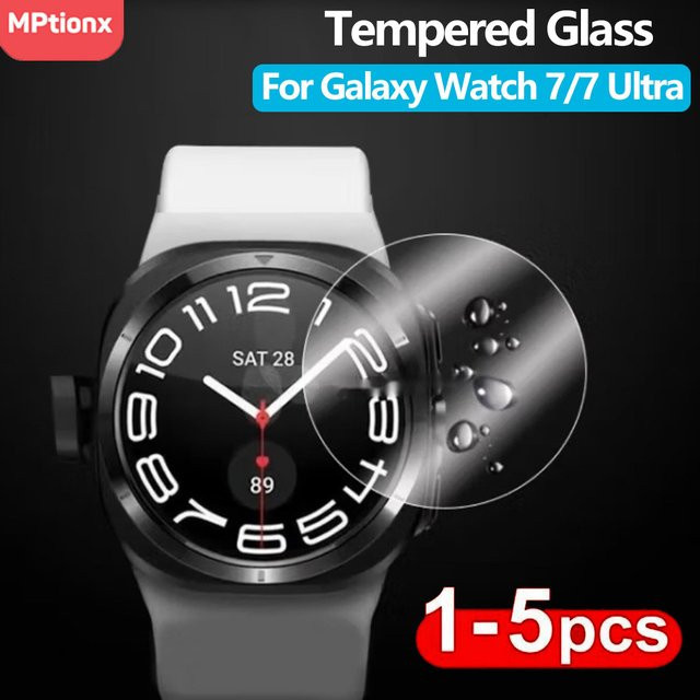 Mptionx Displayschutzfolie für Samsung Galaxy Watch 7/FE/Ultra, Glas - Bild 1
