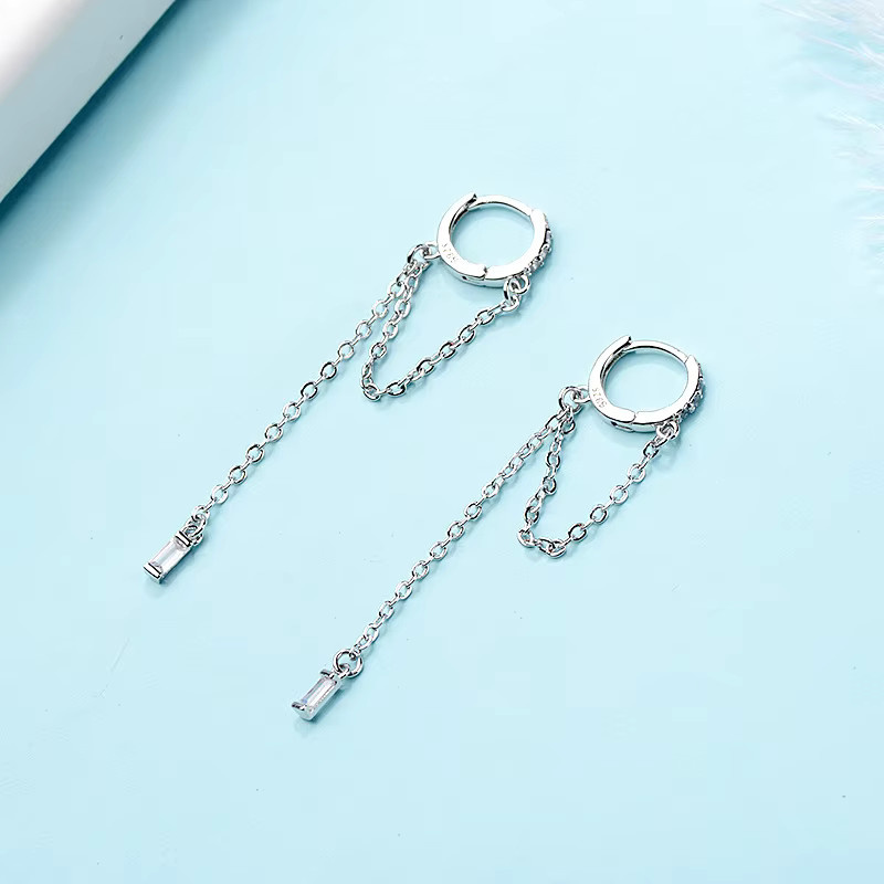 FANGSU Ohrringe, 925 Silber, Zirkonia, Damen - Bild 2