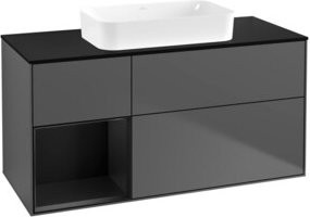 V&B Waschtischunterschrank Finion in Anthrazit lackiert, B/T: 120 x 60 cm - Bild 1