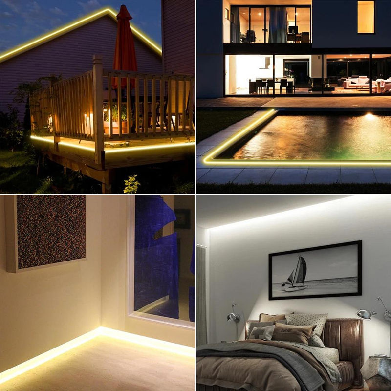 MnnWuu COB LED Streifen Licht IP67 mit EU-Netzstecker, flexibles Lineares Licht in Weiß, wählbar zwischen 3000K, 4000K und 6000K, 220V - Bild 5
