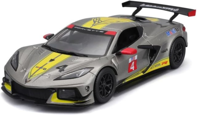 Bburago Chevrolet Corvette C8R '20, Modellauto, grau, Maßstab 1:43 - Bild 1
