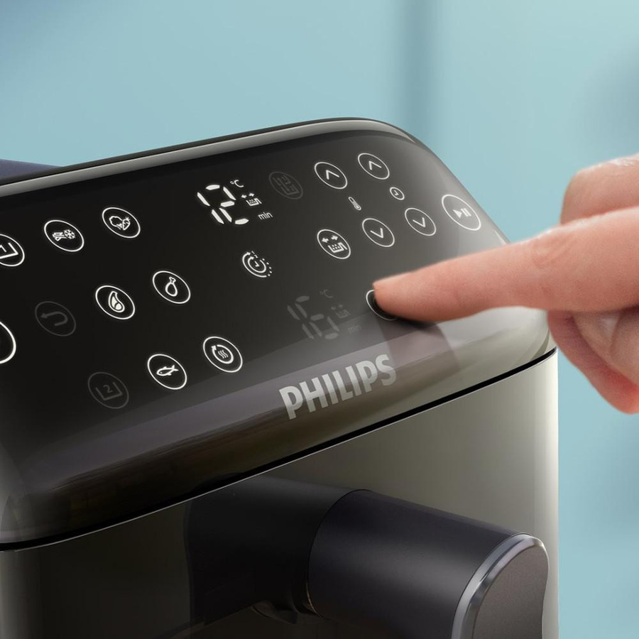 Philips Airfryer Dual Stacked 4000 Series Heißluftfritteuse NA462/70 Schwarz - Bild 5