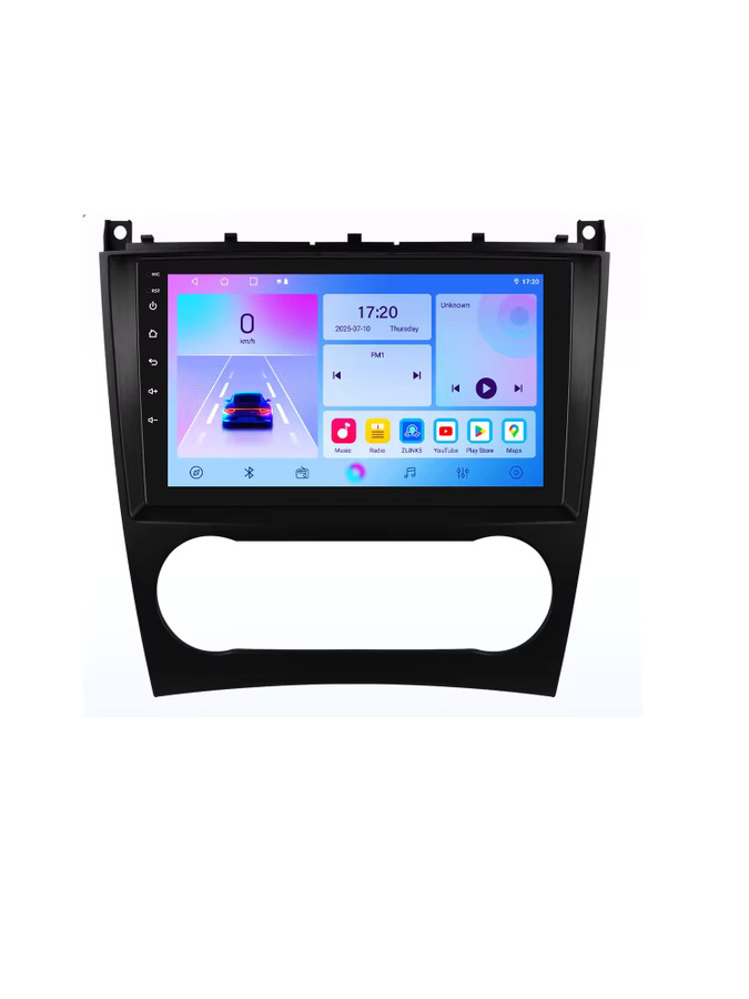 OSSURET Android 14 Autoradio mit Carplay und GPS für Mercedes Benz C/CLC-Klasse W203, G-Klasse W463 und CLK W209, Multimedia-System mit 360 Kamera Bildschirm, Schwarz - Bild 5