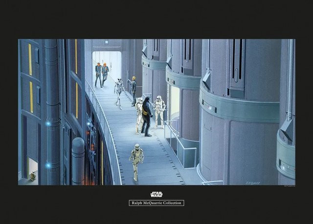 Komar Star Wars Elevator Wandbild aus Qualitätsvlies, B: 70 cm, H: 50 cm, Multicolour - Bild 1