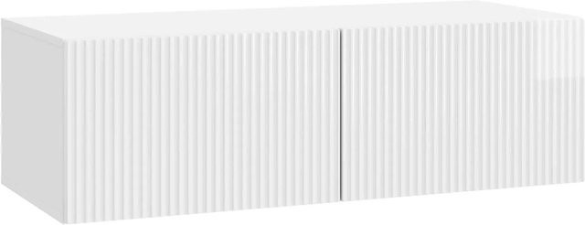 vidaXL Wandmontierter TV-Schrank in Hochglanz Weiß, B/T/H: 98 x 41 x 30 cm - Bild 1