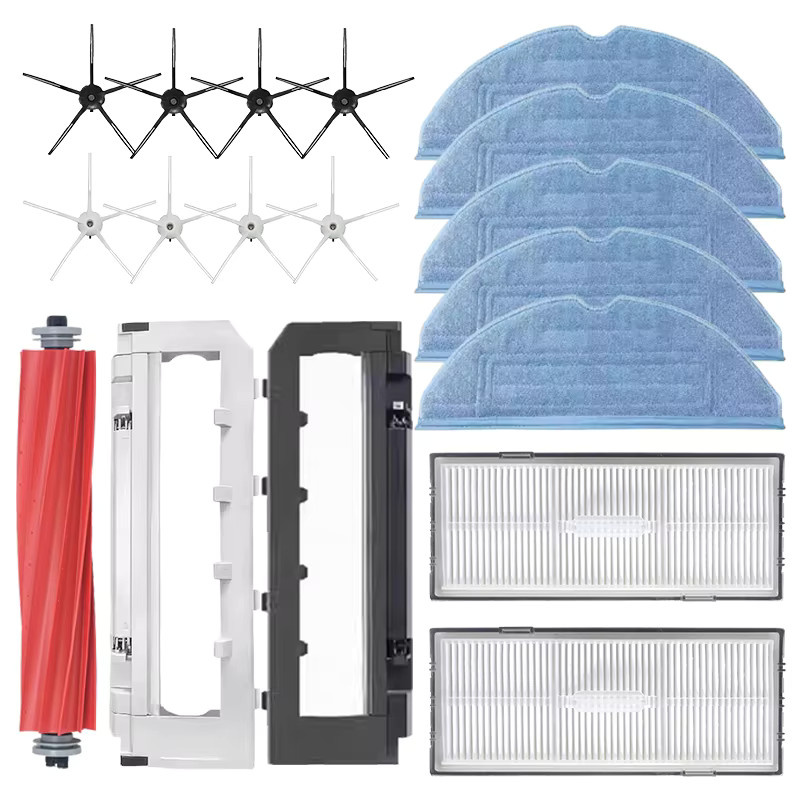 Brangdy Ersatzteil-Set für Roborock S7 S70 S7Max T7S T7S Plus mit Hauptbürste, Seitenbürste, HEPA-Filter und Wischpad - Bild 3