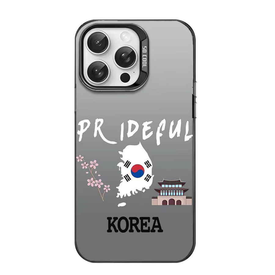 Handyhülle im Koreanische Flagge Reisepass Design für Apple iPhone 17 16 15 14 13 12 11 Pro Max Matt Laser Aurora Funda in Weiß - Bild 5
