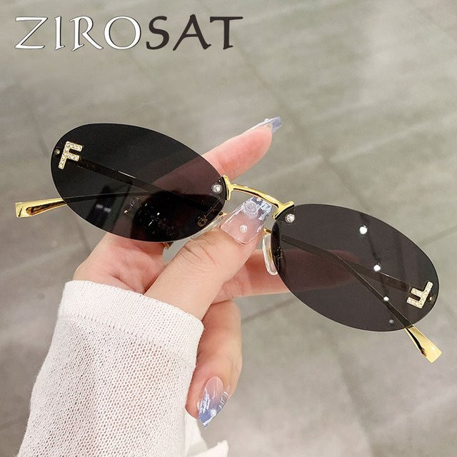Zirosat 8115 Sonnenbrille, randlos, oval, Metall, Unisex - Bild 1