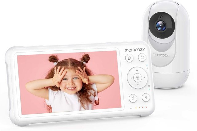 Momcozy Video Baby Monitor mit 5 Zoll Display in Weiß - Bild 1