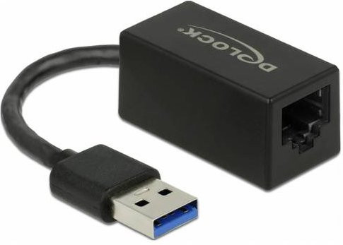 Delock USB-A auf Gigabit Ethernet Netzwerkadapter Schwarz 66039 - Bild 1