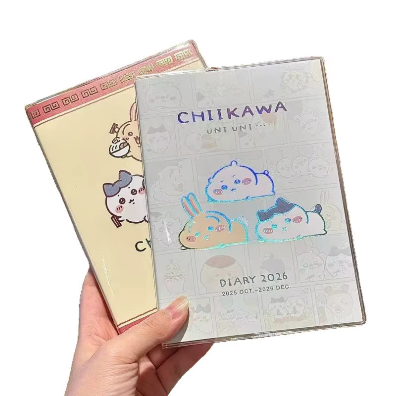 Chiikawa 2026 Tagebuch-Planer mit Wochen- und Monatskalender als niedliches Cartoon Notizbuch für Schule und Büro in Mehrfarbig - Bild 2
