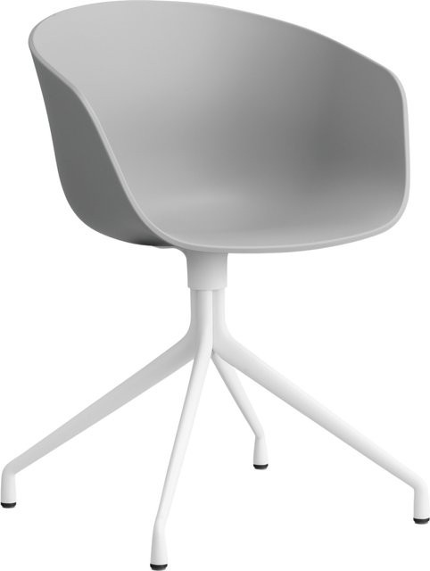 HAY About A Chair AAC 20 Drehstuhl mit Armlehnen in Grau aus Kunststoff und Aluminium mit mattem Finish - Bild 1